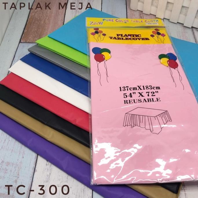 Taplak Meja Plastik Polos / Plastic Table Cover
