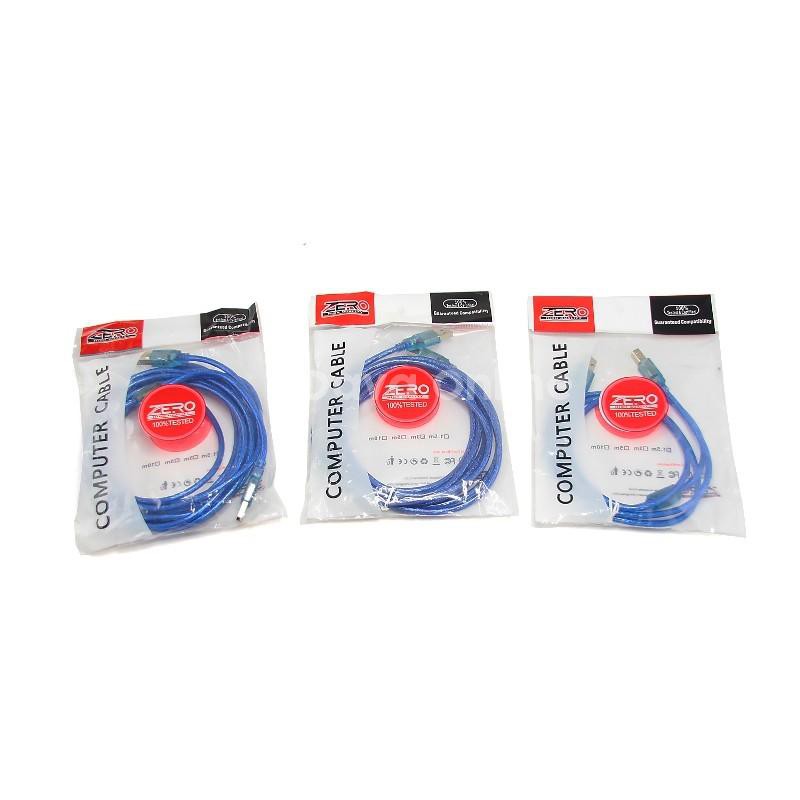 KABEL PRINTER USB R-ONE BIRU TRANSPARAN HQ UNIVERSAL-KABEL USB PRINTER MURAH PANJANG 5 METER - TEKNO KITA