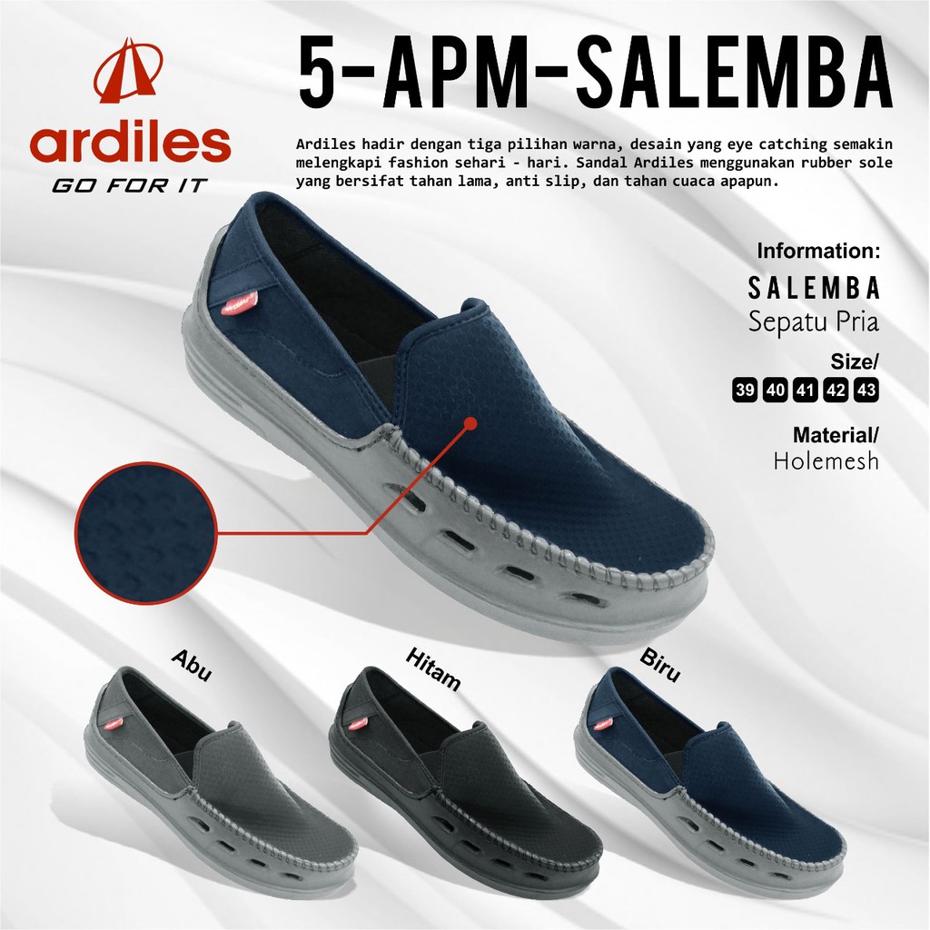 Sepatu slip on Ardiles - SALEMBA - HITAM