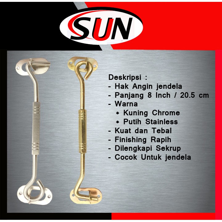 Hak Angin Cantolan Pintu jendela 8 inch 20 cm Tebal Hak Angin Cantolan Pintu jendela 8 inch 20 cm Tebal