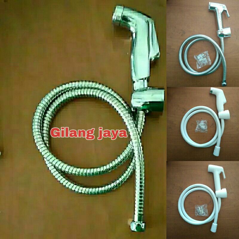 Jet Shower Bidet Sower Cebok Toilet -Jet Sprayer WC Closet Duduk Bahan PVC & Stainless