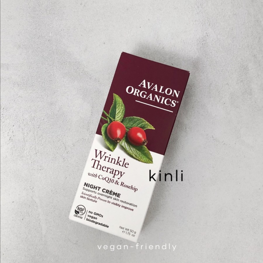 avalon wrinkle therapy CoQ10 rosehip night cream facial serum