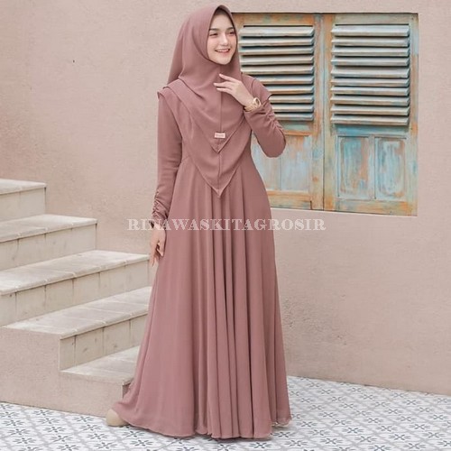 Termurah Gamis Remaja Modern Terbaru Mikka 2021 | Hakuna Syar Rr9 ZF783 Mayra Syari Fashion Muslim