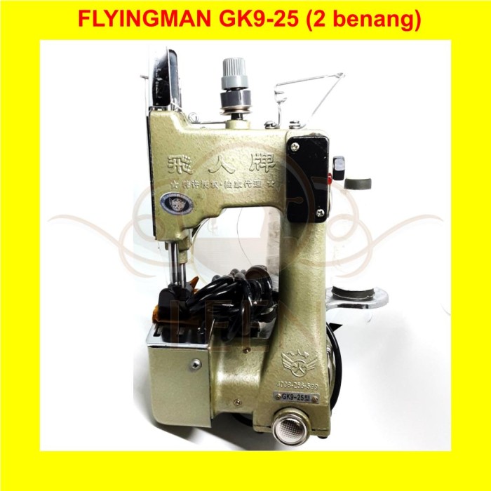 Mesin Jahit Karung Flyingman GK9-25 2 benang Portable Bag Closer LEEN