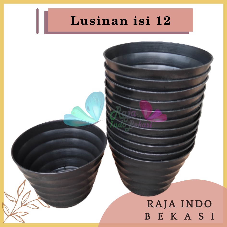 LUSINAN Pot Kopeng 15 Hitam Isi 12pcs TERMURAH GROSIR Pot Lusinan Hitam Murah Termurah 12 20 25 30cm