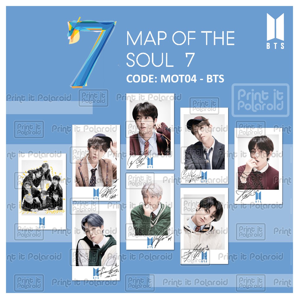MOTS 7 ISI 8 + TTD KPOP POLAROID photocard photo card pc lomo sign map of the soul 7 Bangtan boys