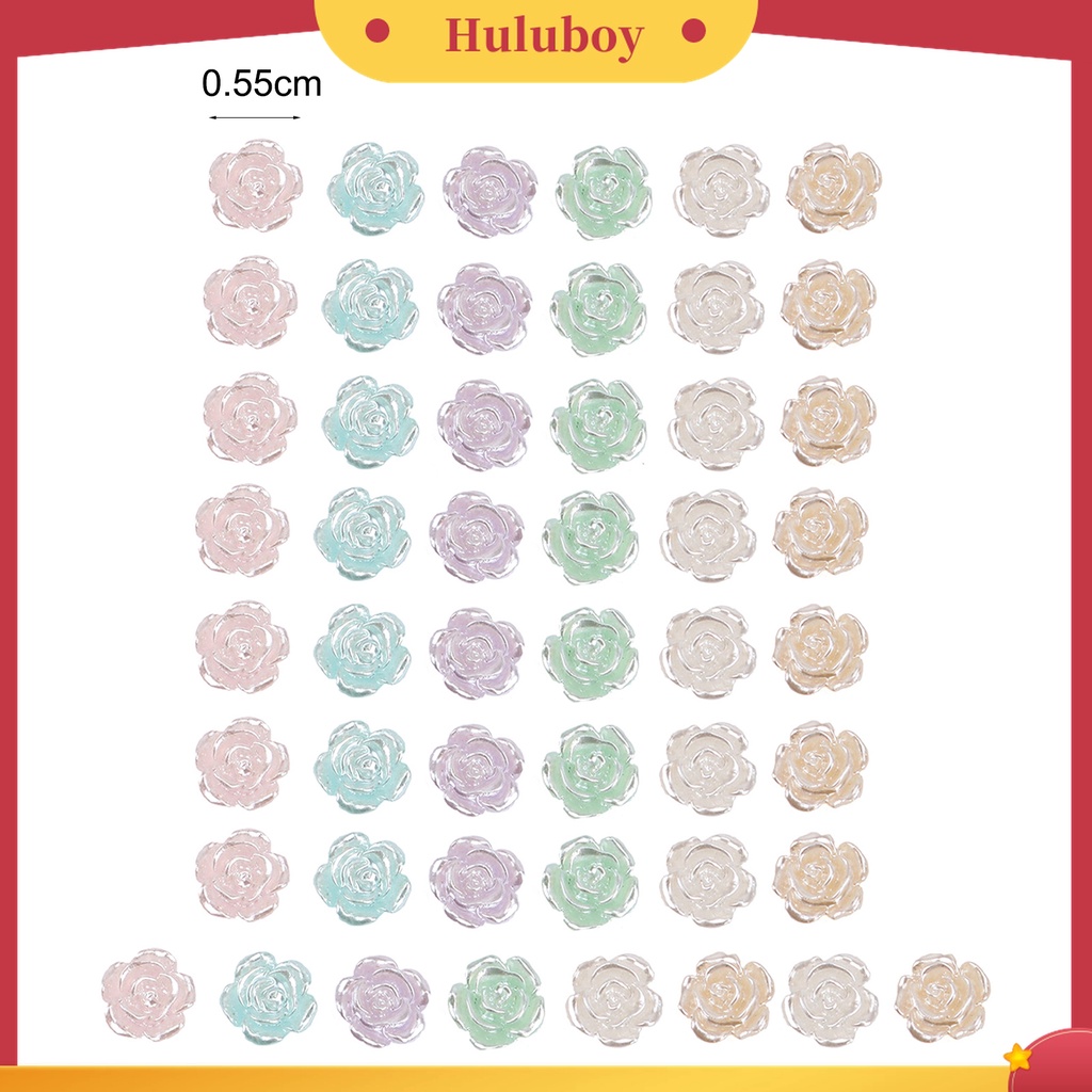 Huluboy Huluboy♡ 50 Pcs Ornamen Bunga Camellia Aneka Warna Untuk Dekorasi Manicure