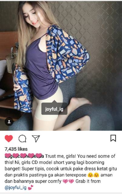 Celana Dalam Wanita Seamless SHORT tanpa jahitan
