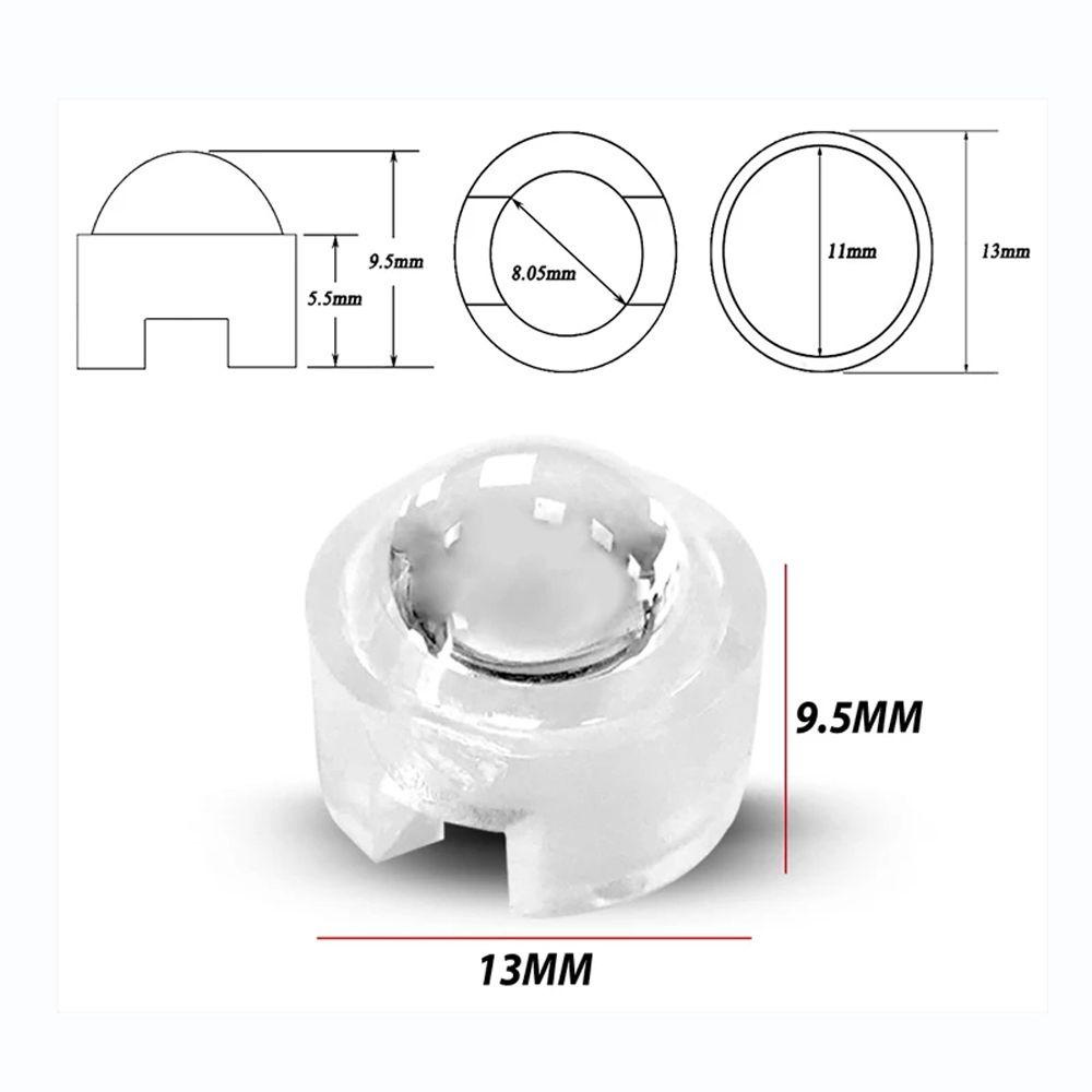 QUINTON Lensa LED Lensa Optik LED PCB Collimator Lens Cembung Lensa Akrilik15 30 45 60 90 Lensa 100 Derajat Untuk IR CCTV Lensa Mini