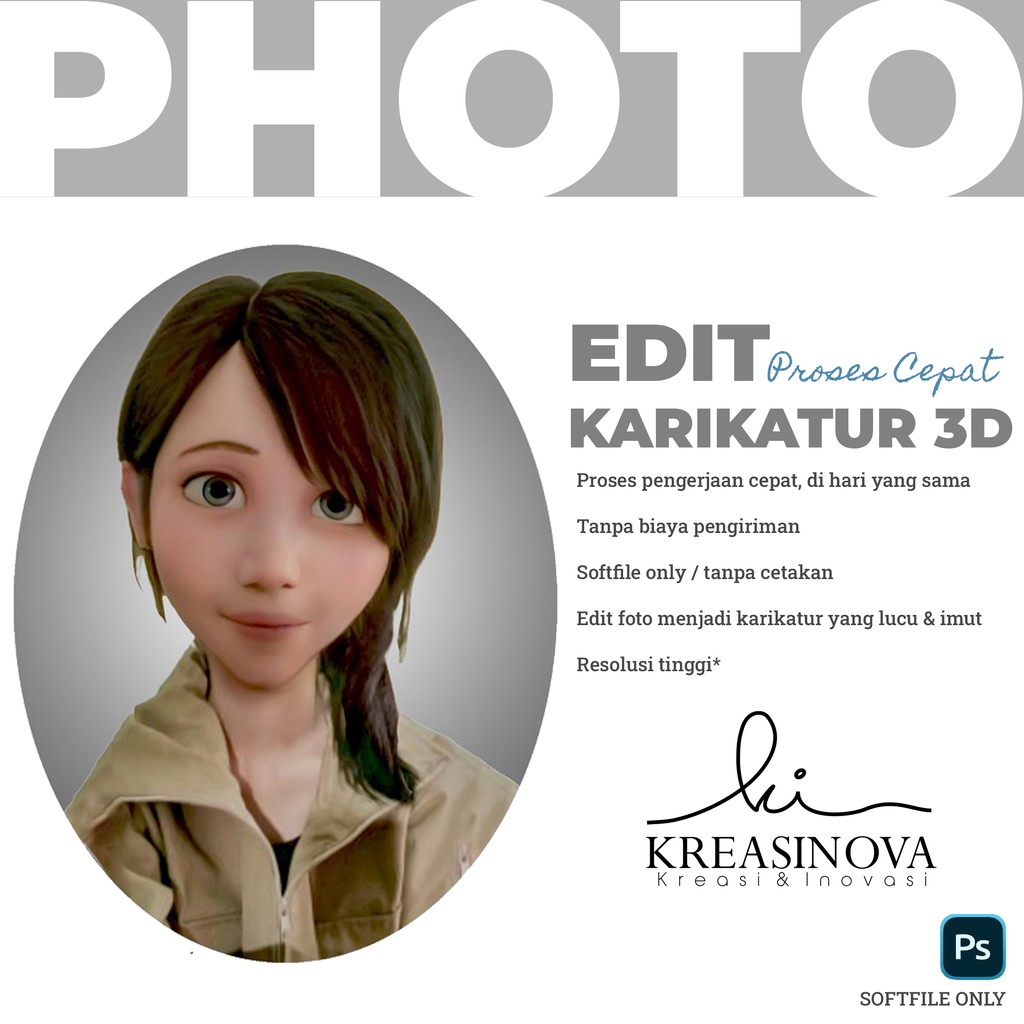 Edit foto kartun 3d, photo karikatur