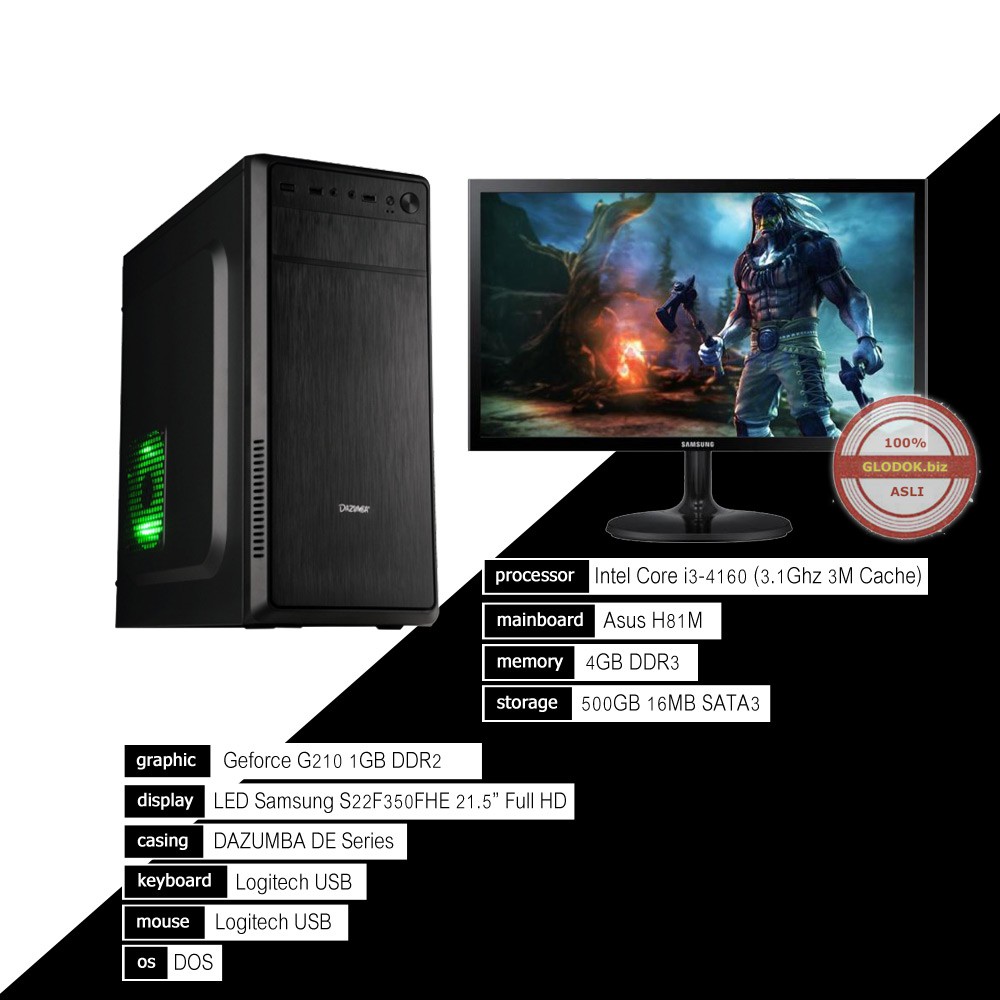 PC Rakitan Intel Core i3-4160 3.1Ghz 3MB #302