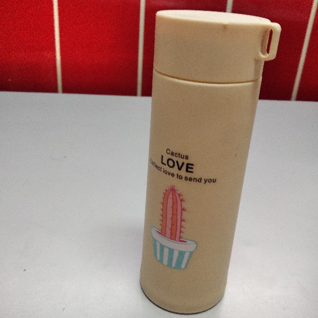Botol Minum Kaca Love Kaktus Lucu