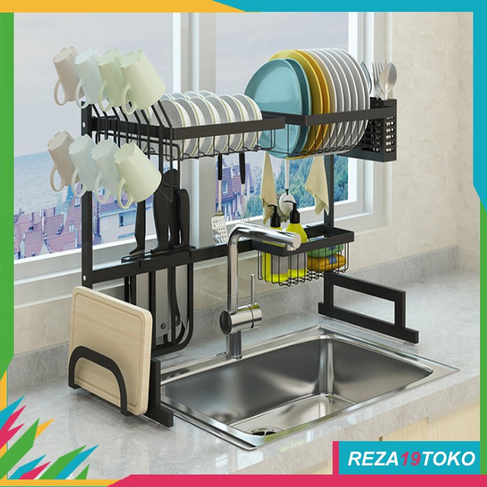 RAK PIRING STAINLESS / RAK PIRING ALUMINIUM / RAK DAPUR SERBAGUNA/RAK DAPUR GANTUNG/RAK PIRING RG067