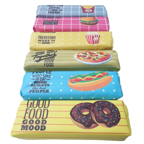 Kotak Pensil Unik Motif Snack Food and Fruit Image 3