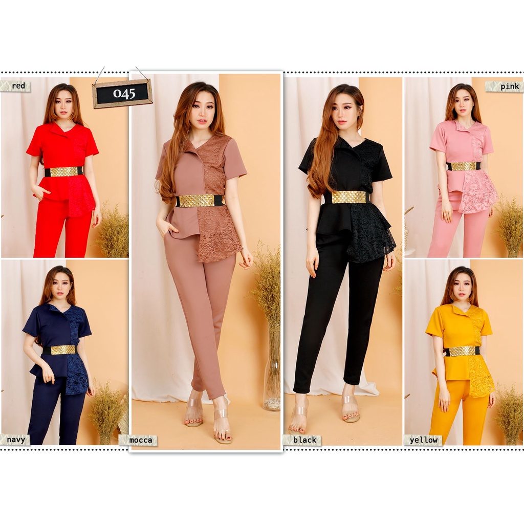 #fashion wanita #045 , STELAN SCUBA IMPORT PREMIUM KOMBINASI BRUKAT GLITER FREE BELT