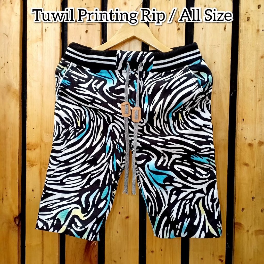 Celana pendek pantai pria fullprint motif celana pantai Celana pendek pantai pria fullprint motif celana pantai