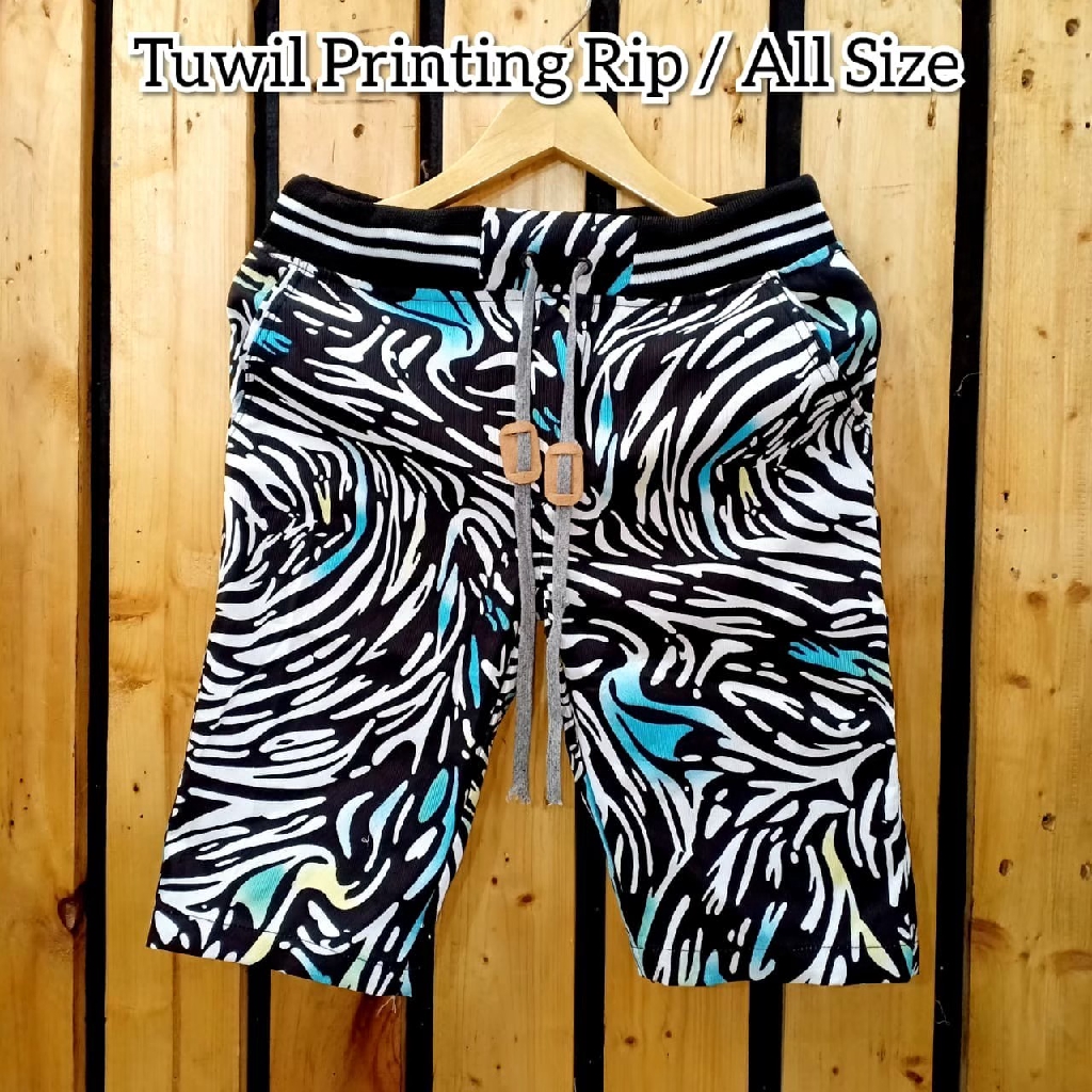  Celana pendek pantai pria  fullprint motif celana  pantai  