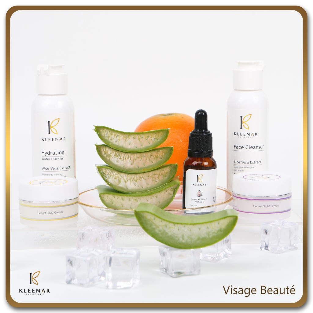 KLEENAR SKINCARE PAKET 5in1 / ANTI PENUAAN / FLEK HITAM / GLOWING