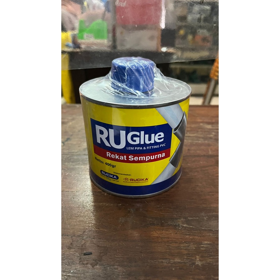 Lem Pipa Truglue | Lem Pipa Ruglue Kaleng 450gr | Lem Pipa PVC Rucika
