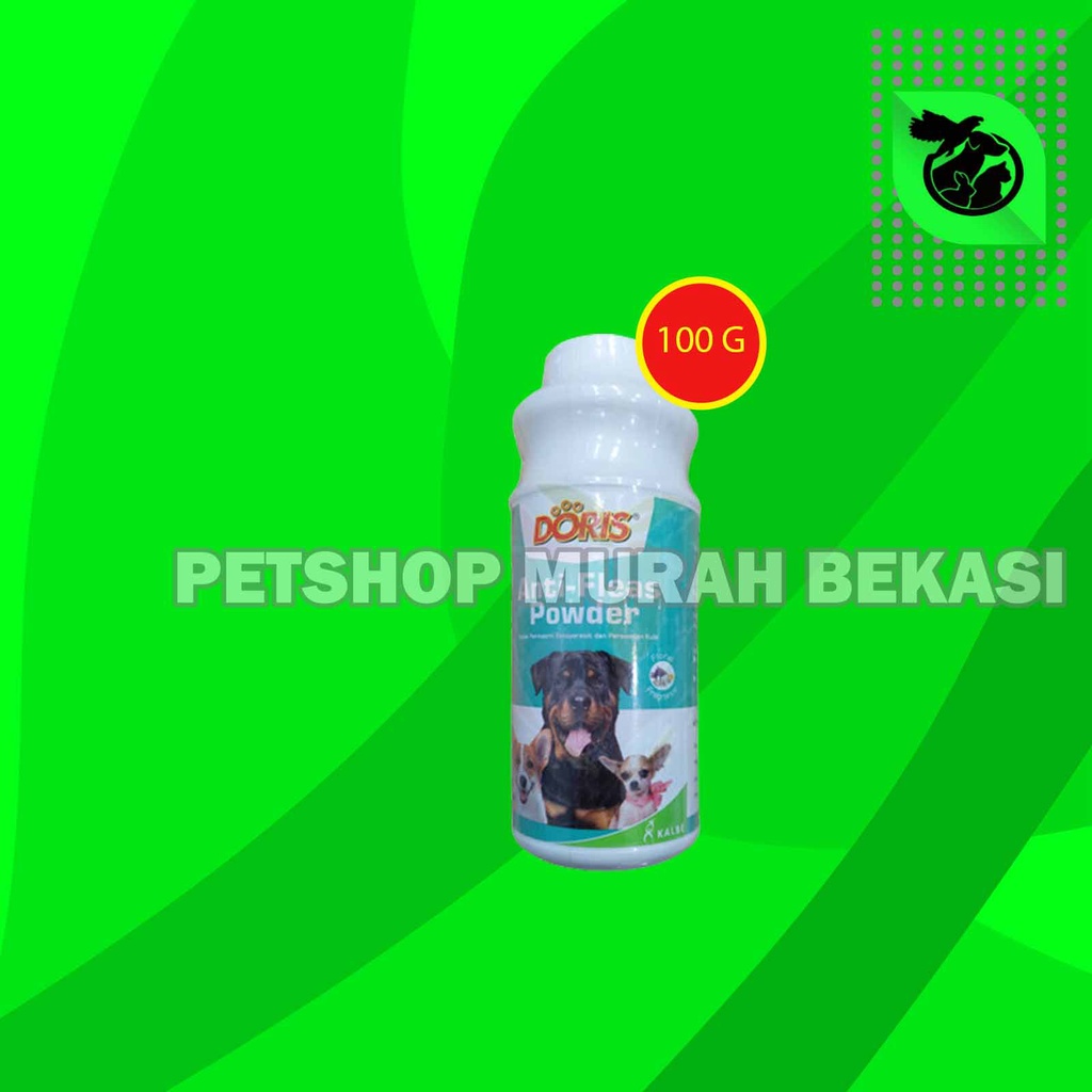 Doris Dog Powder flea tick Bedak anjing anti kutu 100gr