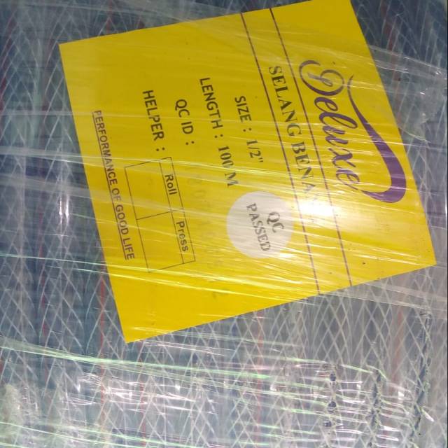 Selang benang / Selang taman 1/2&quot; 100M PER ROL /SELANG TAMAN BENANG TRANSPARAN ROL/SELANG AIR PERAIRAN/SELANG SERAT BENANG BENING TRANSPARAN BERKUALITAS