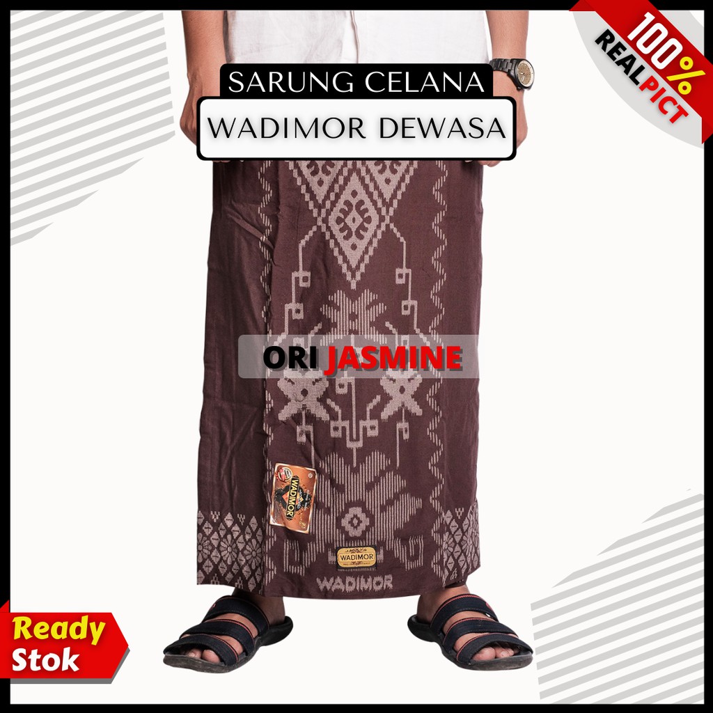 Sarung celana dewasa muslim wadimor motif bali Brown pria murah polos