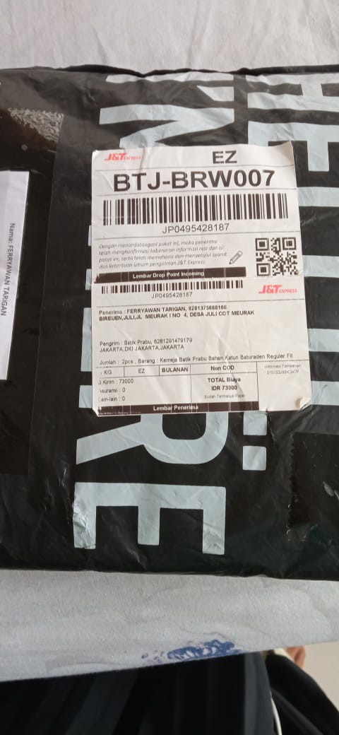 Kemeja Batik Prabu Bahan Katun Baturaden Reguler Fit A176