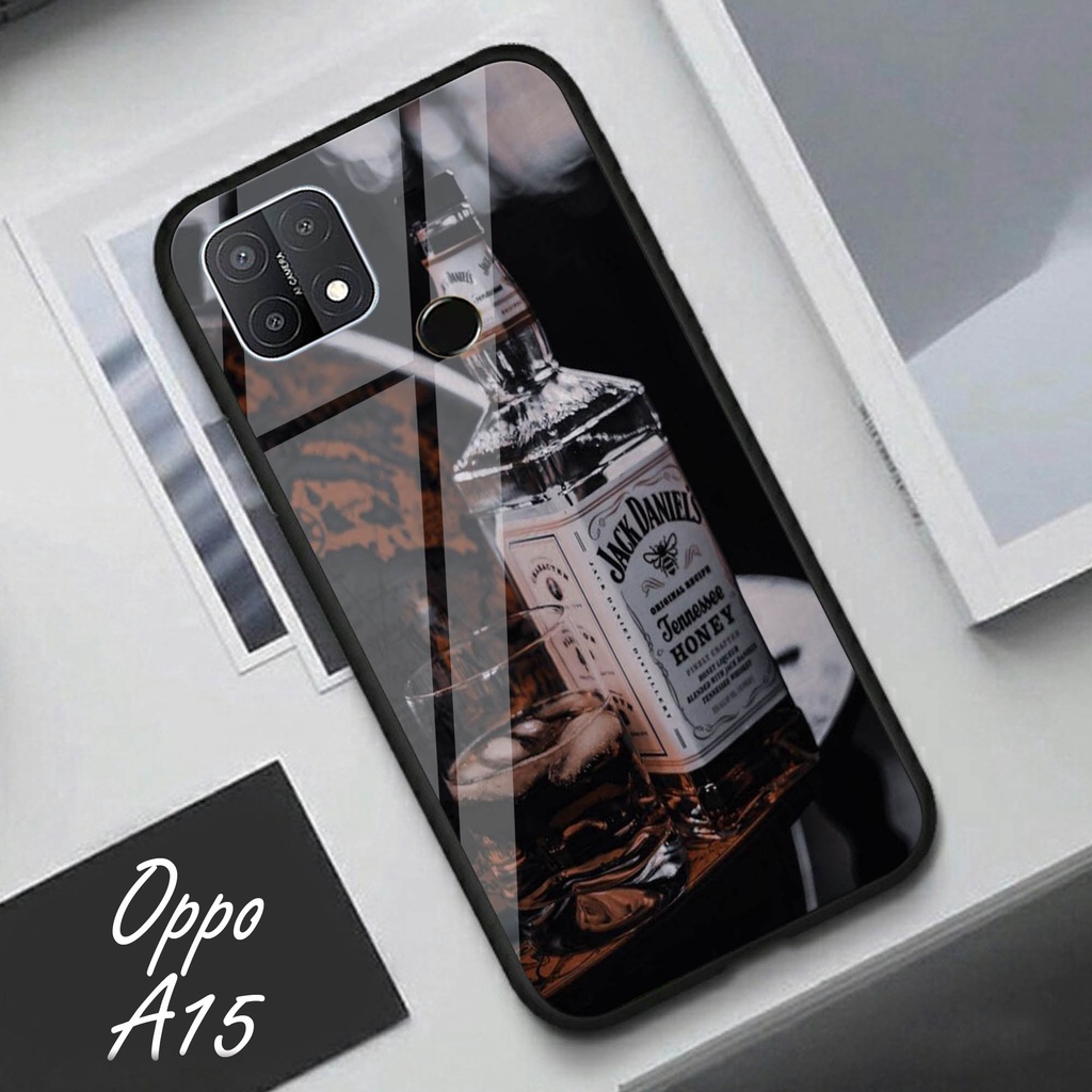 Softcase Glass Kaca OPPO A15 - Case Hp Pelindung Handphone OPPO A15 [A66].
