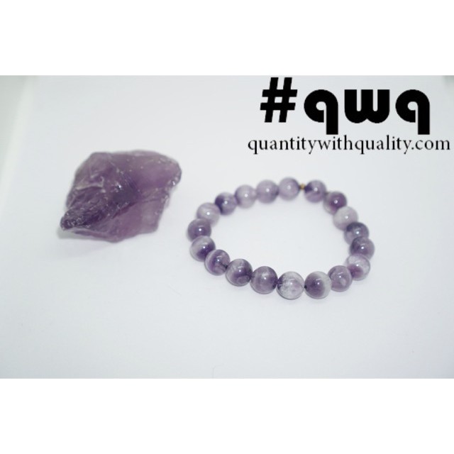 gelang batu amethyst kecubung susu kalimantan natural kesehatan 8mm 10mm elastis akik alam amethys