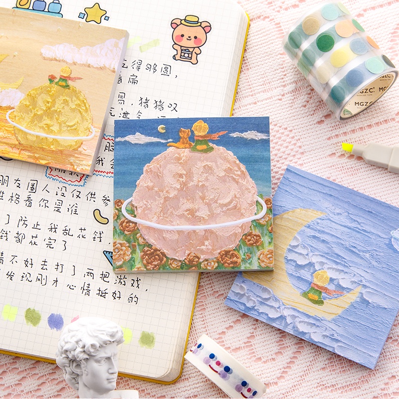 80 Lembar Kertas Memo Sticky Notes Motif Kartun Pangeran Kecil