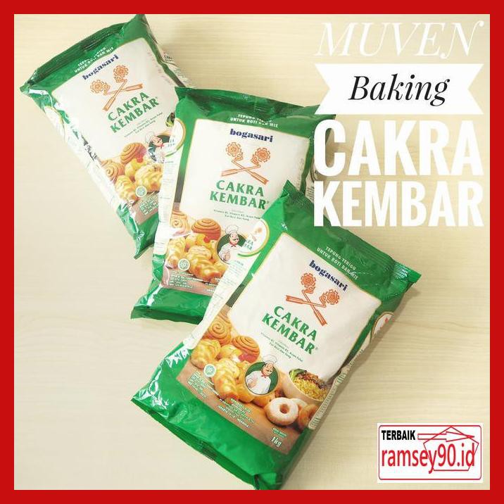 

Rytdhy- Tepung Terigu Bogasari Cakra Kembar Premium 1Kg 7Utu7T-