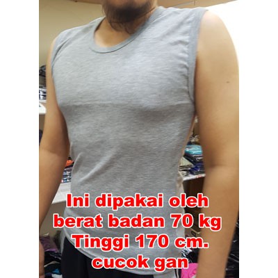 Baju Dalam Pria Dewasa Slim Fit Singlet Sleeveless Kaos Harian Pria Model Ketat