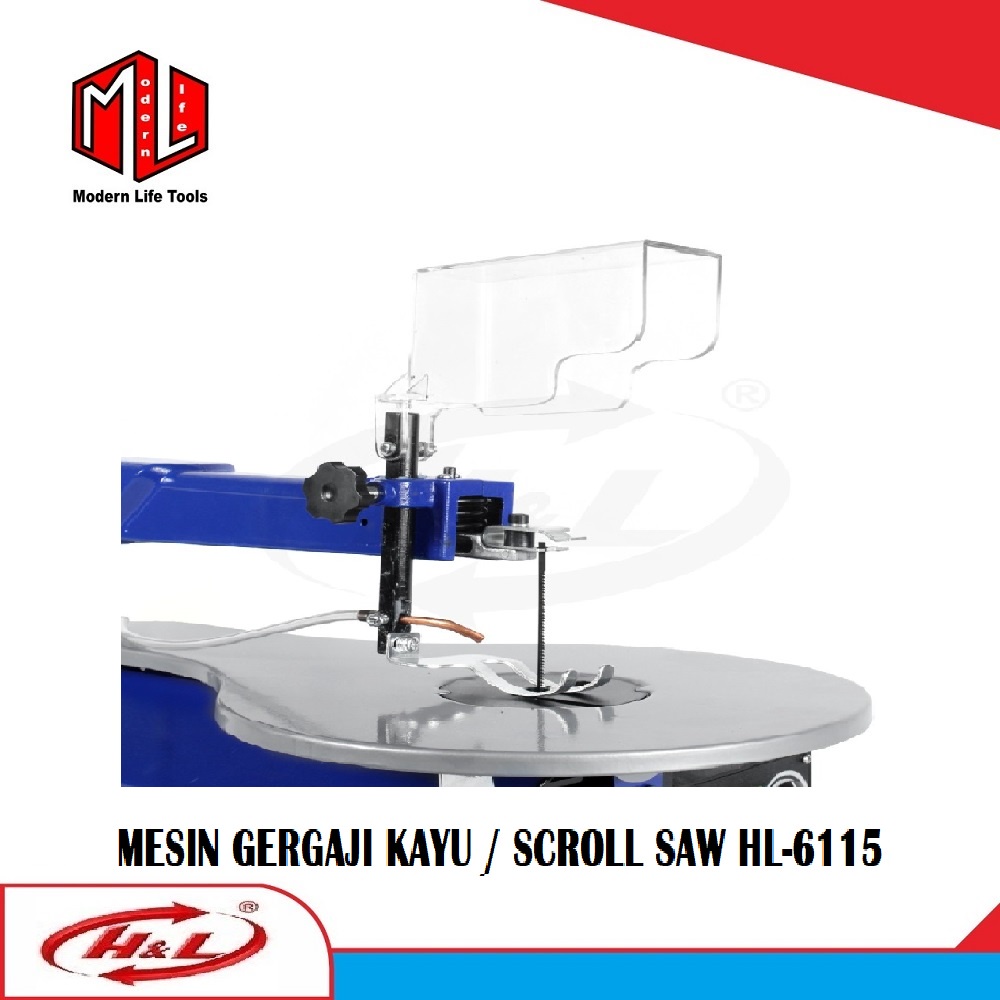 Mesin Gergaji Kayu HL6115 / Scroll Saw Gergaji Triplek Kayu 16inch HL 6115