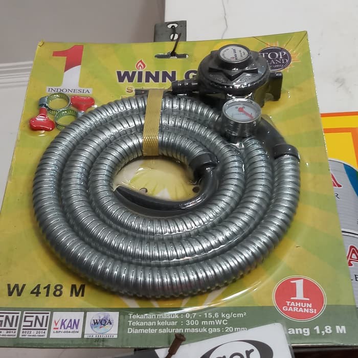 Selang LPG set regulator winngas. selang dan regulator
