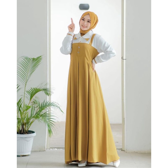 Baju Gamis Wanita Remaja Murah NB /XL Letsmuslimah Cewek Muslim Hijab Syari Muslimah 2022 Terbaru Lt-1