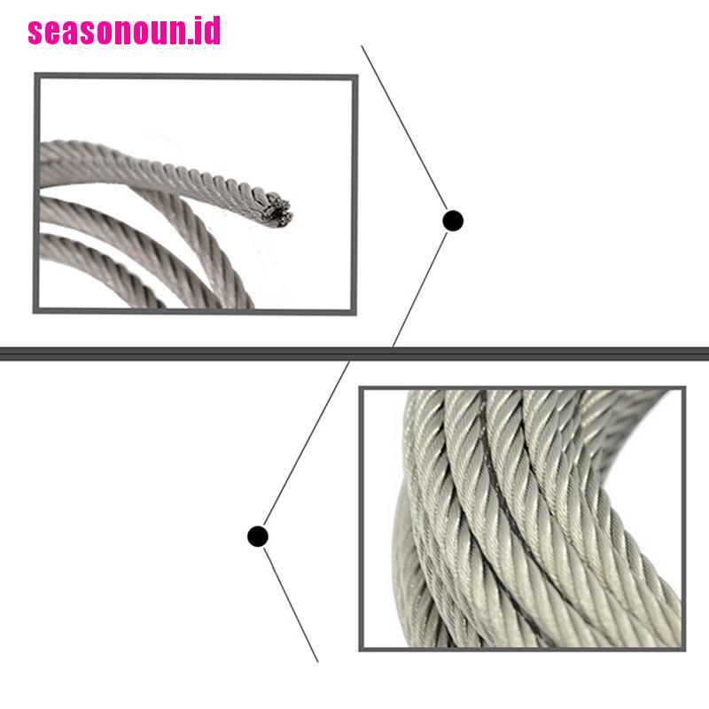 【seasonoun】5m 304 stainless steel soft wire rope soft fishing lifting cable clo