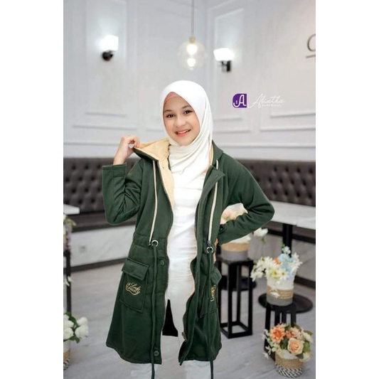 OUTER HIJAB MUSLIMAH KIDS TERBARU ORI ALIETHA JAKET ANAK VIRAL MODERN KEKINIAN BEST SELLER