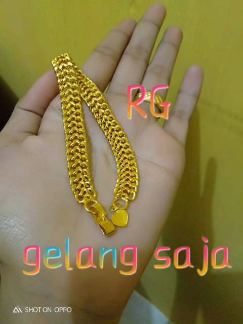 Gelang belut cucut lapis emas 24 k harga di ats untuk gelang saja