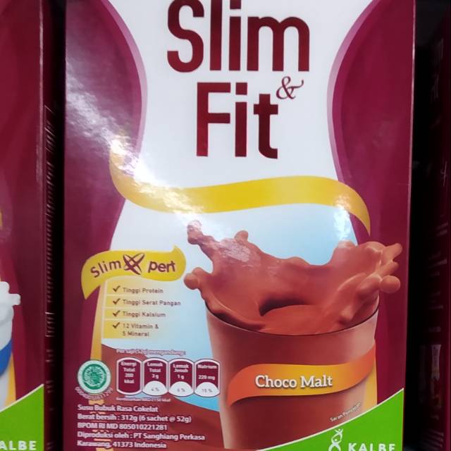 

Slim & fit rasa coklat 312gr(6x52gr) •||• slim & fit choco malt