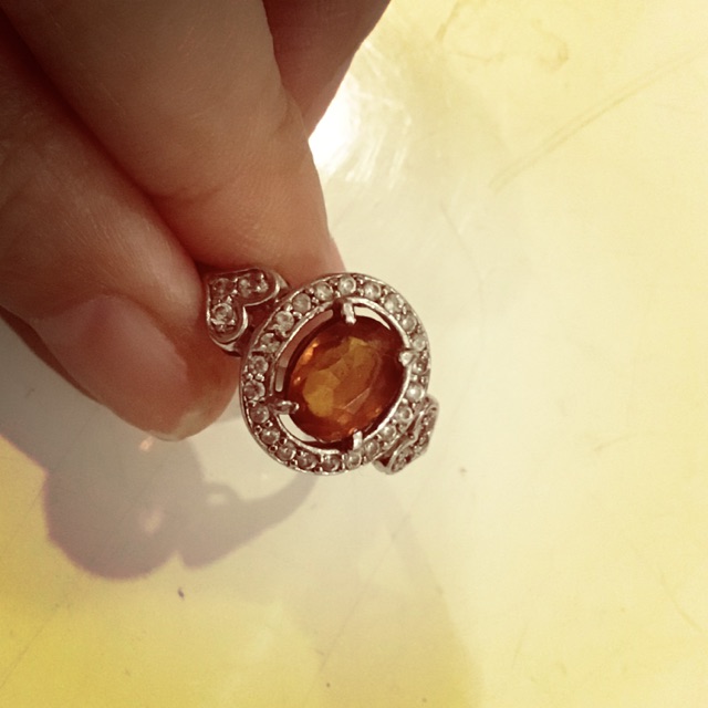 Cincin garnet diamond lady diana