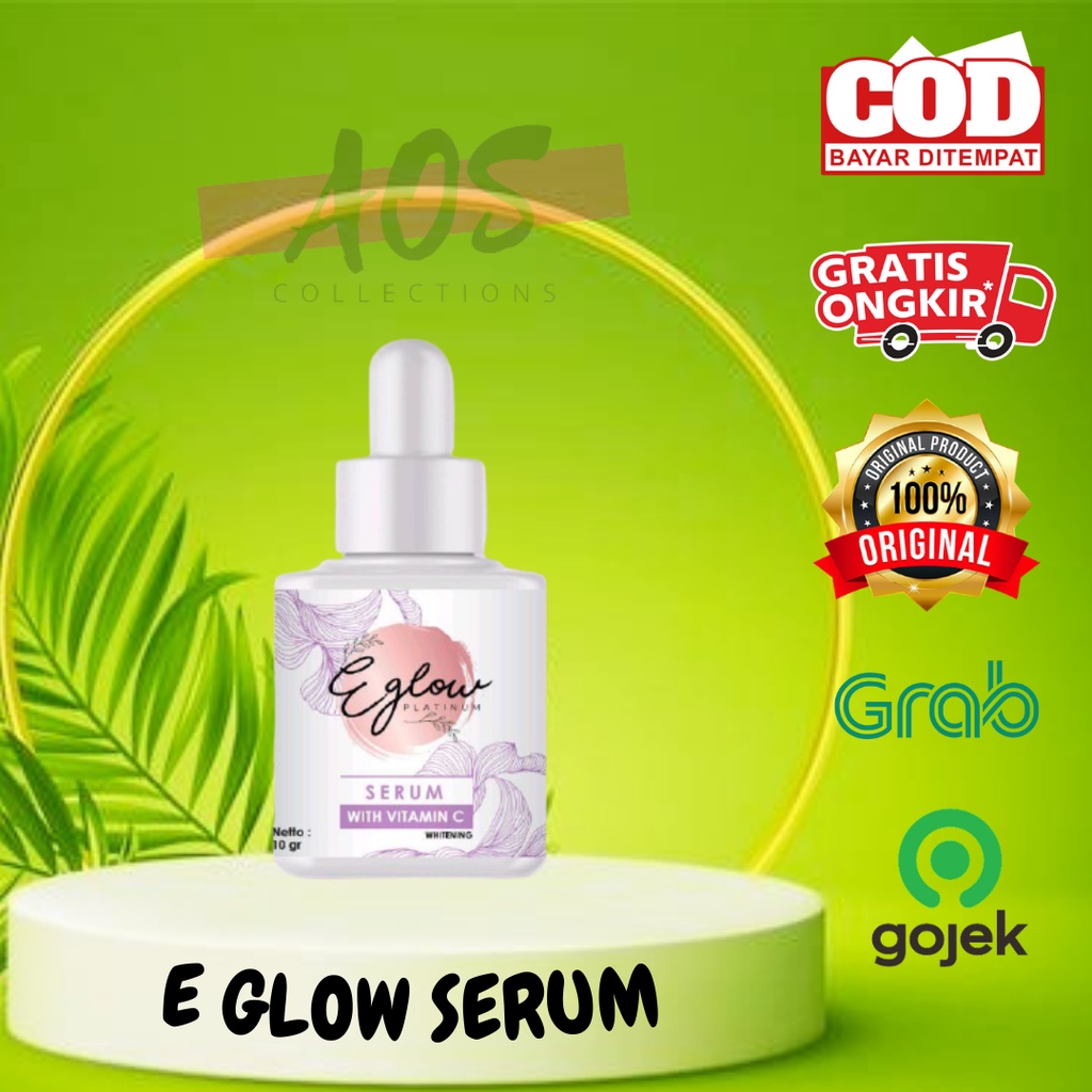 EGLOW PLATINUM SERUM VIT C E GLOW ACNE WHITENING GLOWING BESTSELLER ORIGINAL BPOM AMPUH PENCERAH WAJ