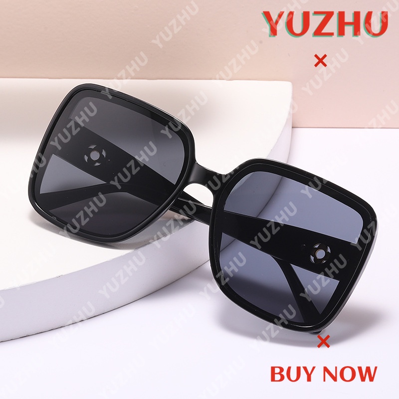 (YUZHU) COD Eropa dan Amerika Fashion Fashion Retro Kepribadian Oversized Frame Sunglasses Wanita