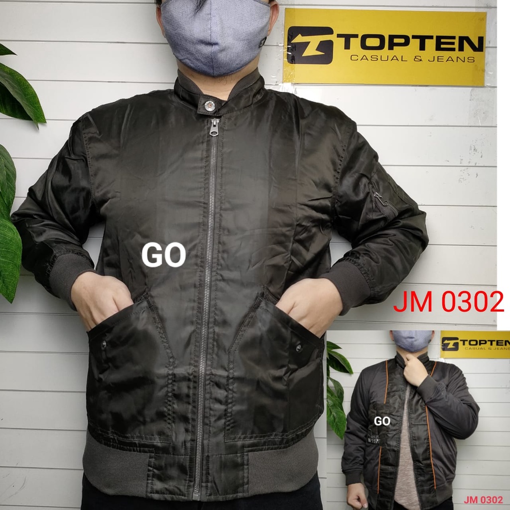 gof TB TOPTEN JAKET PARASUT Cowok Casual Jaket Pria Tebal Cowok Jaket Outdorr