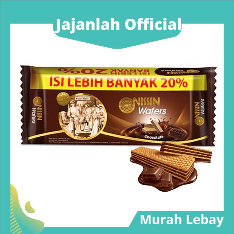 

NISSIN WAFER CHOCOLATE 145 GRAM - SNACK WAFER ISI KRIM COKELAT Jajanlah Official