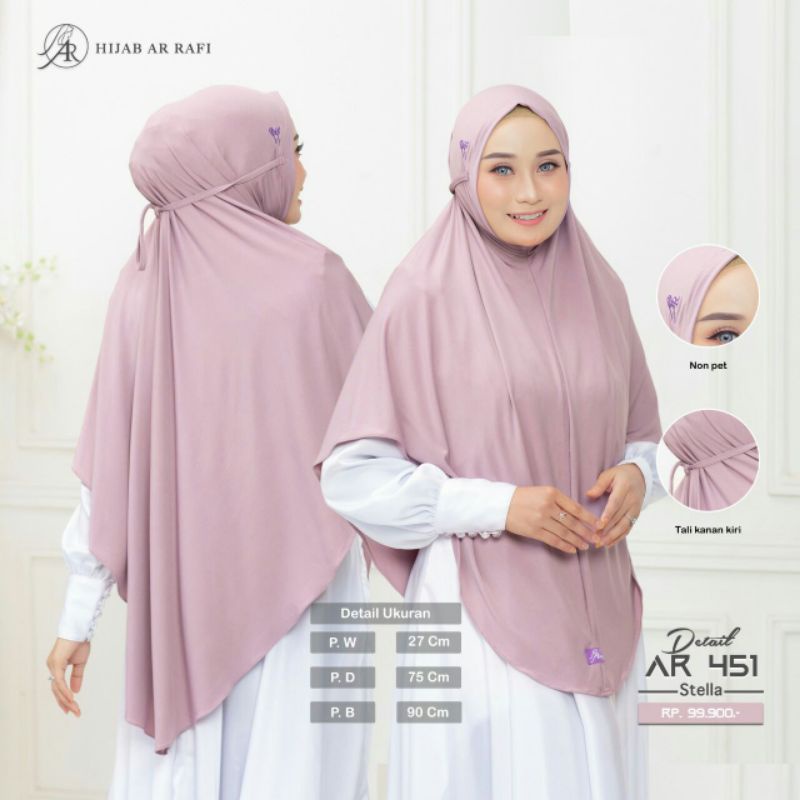 Hijab ArRafi AR 451 Hijab Tali Bergo Tali Jumbo Best Seller ArRafi
