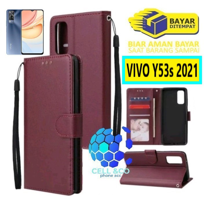 Flip cover VIVO Y53S TERBARU 2021 Flip case buka tutup kesing hp casing flip case leather wallet