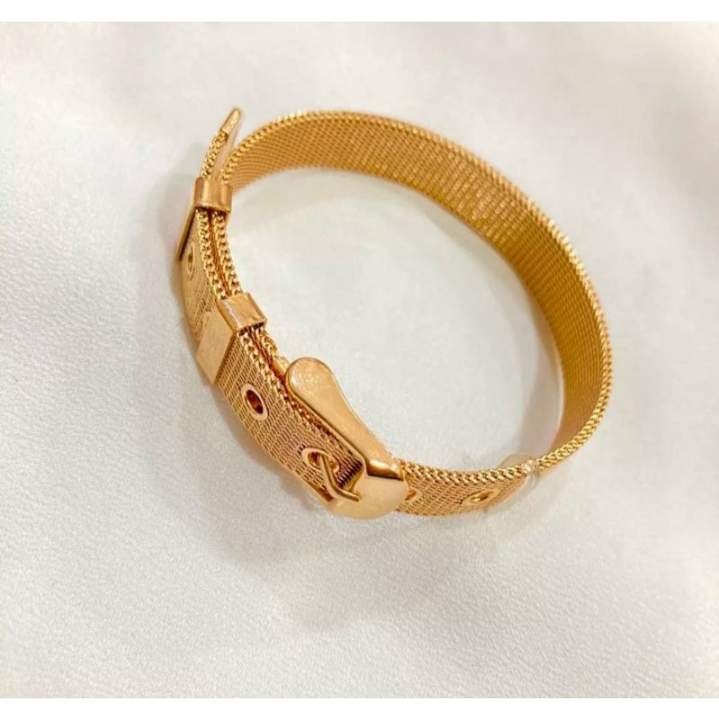 Gelang Jam Gelang Sabuk Titanium Wanita Elegan Gelang hits Gelang murah anti karat