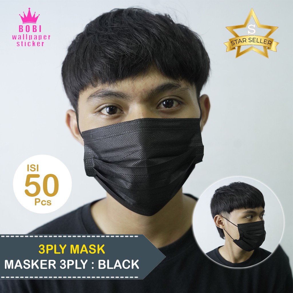 BIG SALE!!! MASKER 3PLY isi 50pcs / Variasi Warna / isi 50 pcs - 3 Variasi Warna