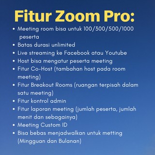 ZOOM MEETING PRO SALE TURUN HARGA 100•300•500•1000 PESERTA 1 TAHUN