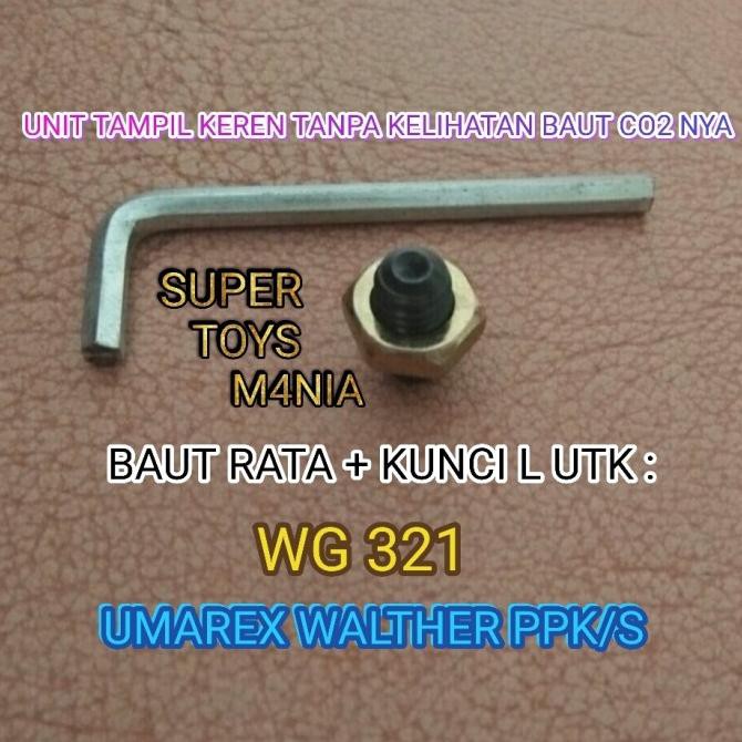 Baut L Rata + Kunci L Pengunci Baut Co2 Wg 321/Umarex Walther Ppk/S Best Deal